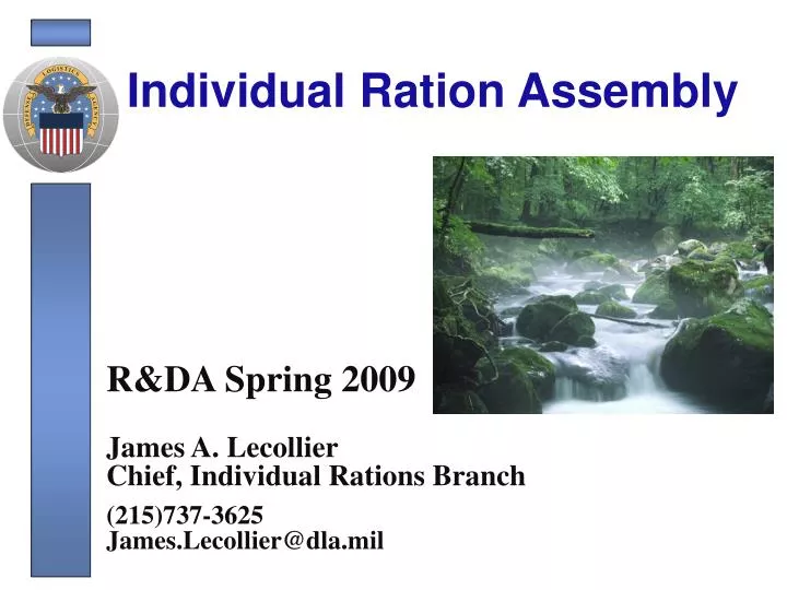 individual ration assembly