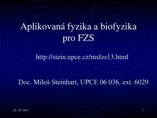 aplikovan fyzika a biofyzika pro fzs