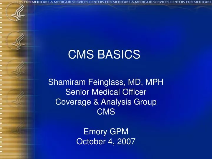 cms basics