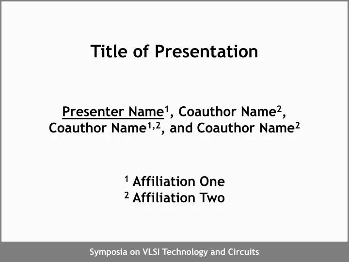 title of presentation