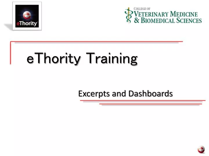 ethority training