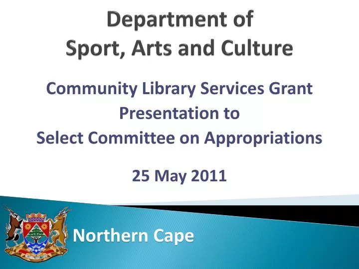 department of sport arts and culture