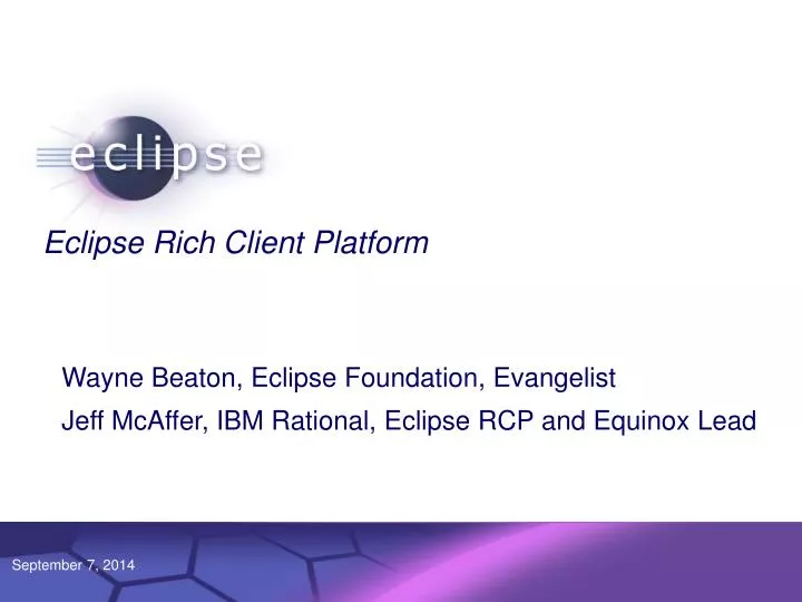 eclipse rich client platform