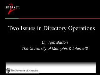 Two Issues in Directory Operations