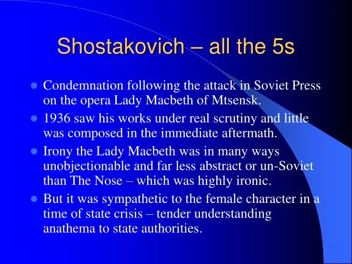 shostakovich all the 5s