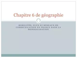 chapitre 6 de g ographie
