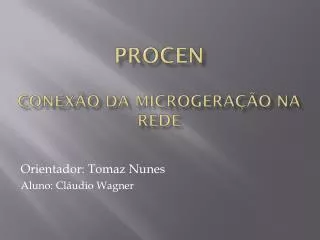 procen conex o da microgera o na rede