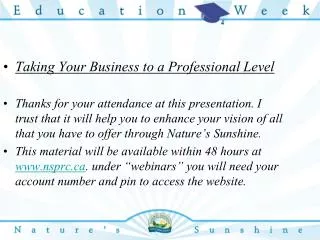 Taking Your Business to a Professional Level