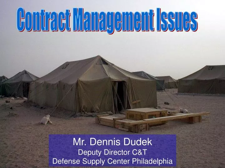 mr dennis dudek deputy director c t defense supply center philadelphia