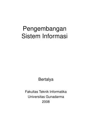pengembangan sistem informasi