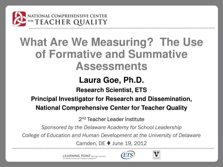 what are we measuring the use of formative and summative assessments