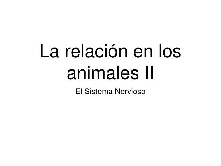 la relaci n en los animales ii