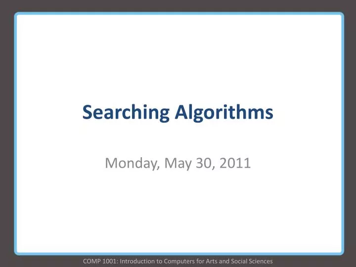 searching algorithms