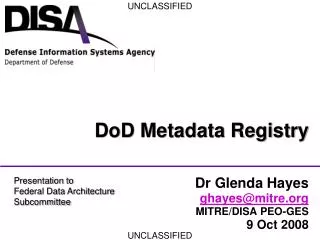 DoD Metadata Registry