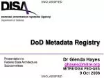 DoD Metadata Registry - slide 1
