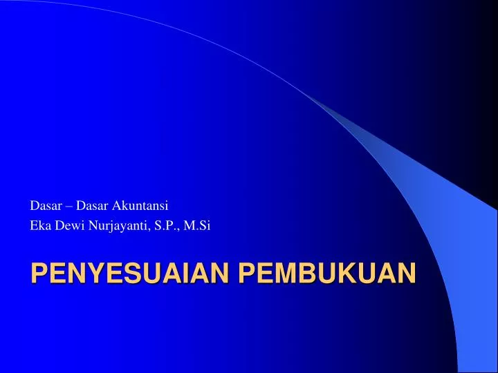 penyesuaian pembukuan