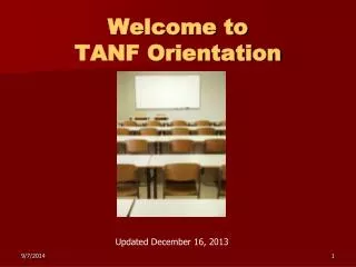 Welcome to TANF Orientation