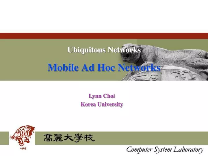 ubiquitous networks mobile ad hoc networks