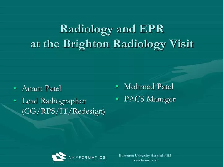 radiology and epr at the brighton radiology visit