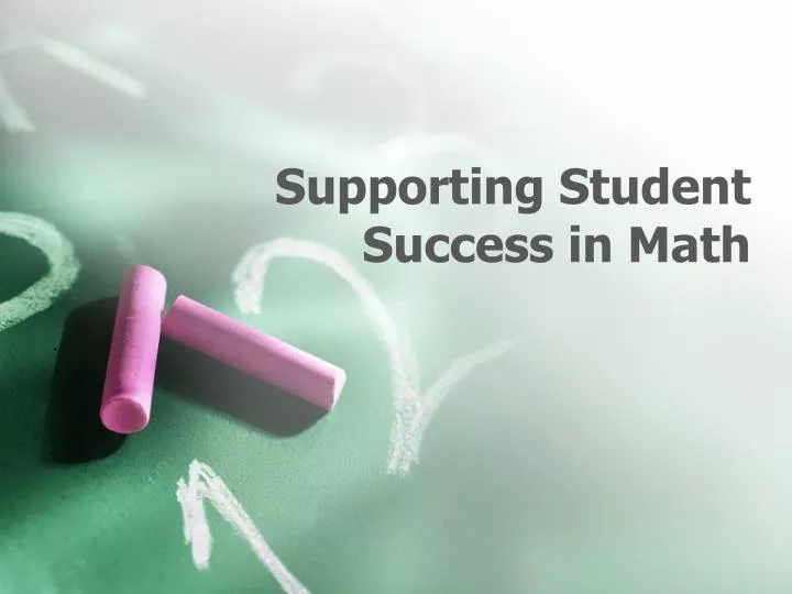 supporting student success in math