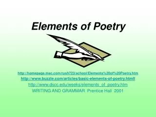 Elements of Poetry