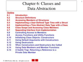 Chapter 6: Classes and Data Abstraction