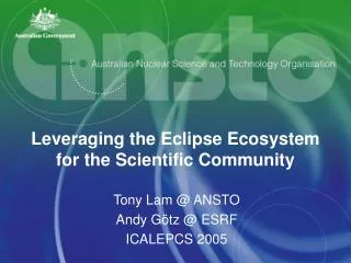 Leveraging the Eclipse Ecosystem for the Scientific Community
