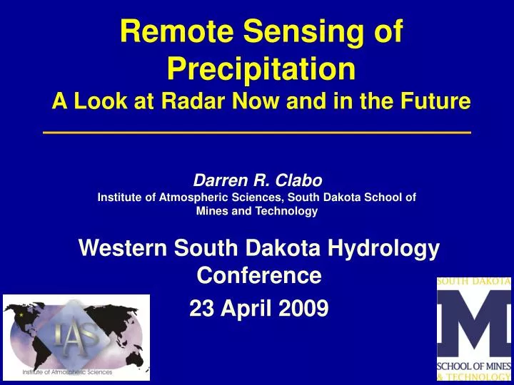 remote sensing of precipitation a look at radar now and in the future
