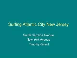 Surfing Atlantic City New Jersey