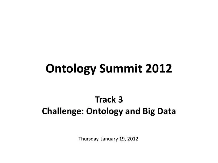 ontology summit 2012