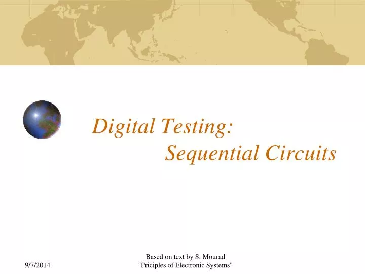 digital testing sequential circuits