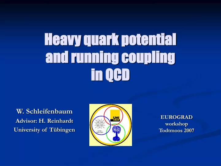 heavy quark potential and running coupling in qcd