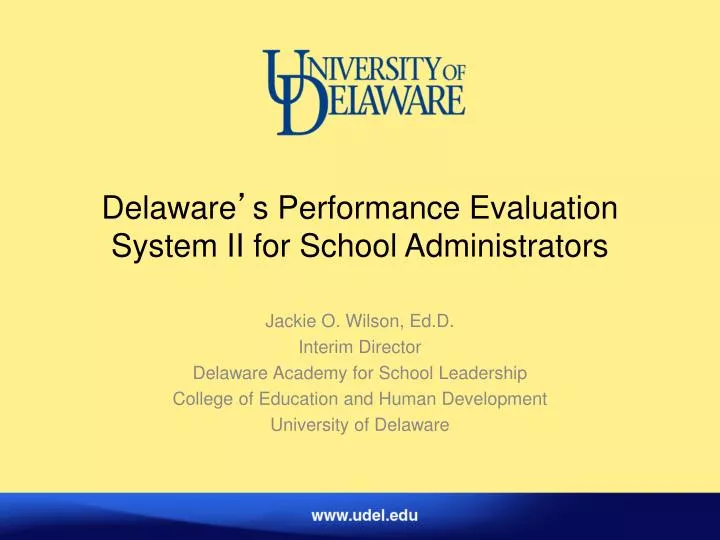 delaware s performance evaluation system ii for school administrators