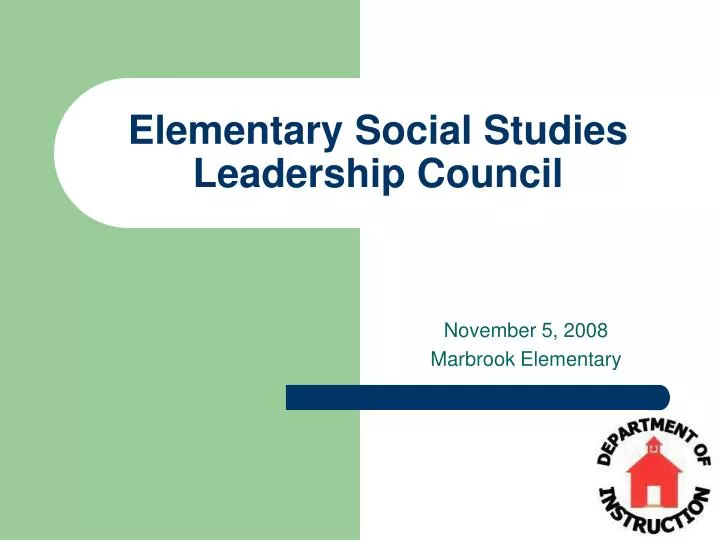 elementary social studies leadership council