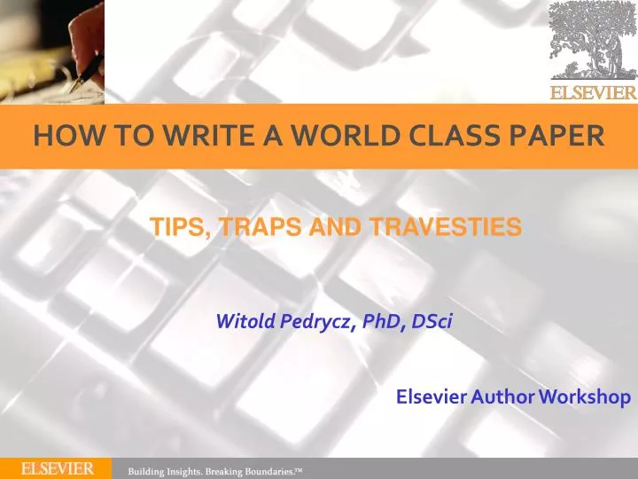 how to write a world class paper