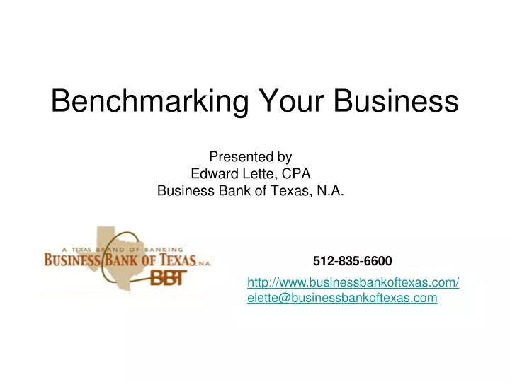 benchmarking your business