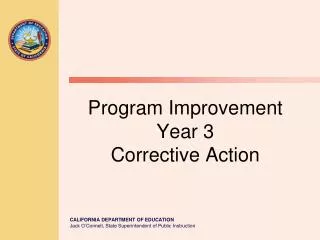 Program Improvement Year 3 Corrective Action