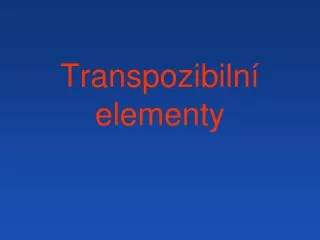 Transpozibilní elementy