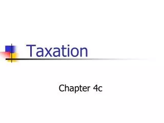 Taxation