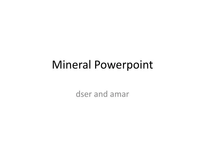 mineral powerpoint
