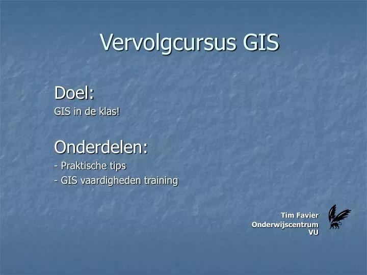 doel gis in de klas onderdelen praktische tips gis vaardigheden training