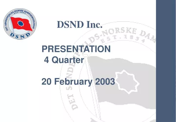 presentation 4 quarter 20 february 2003
