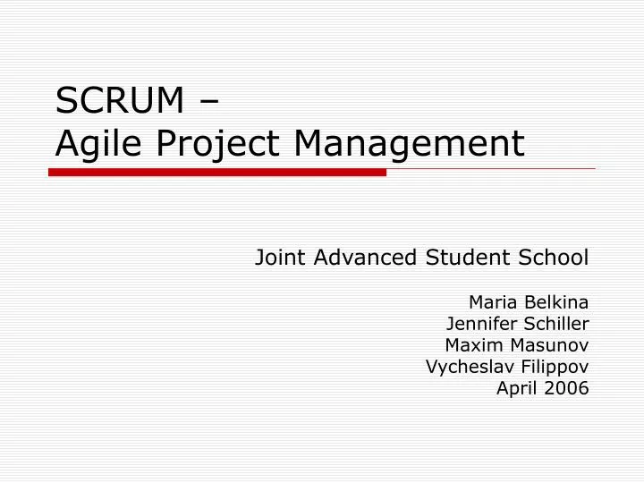 agile project management scrum