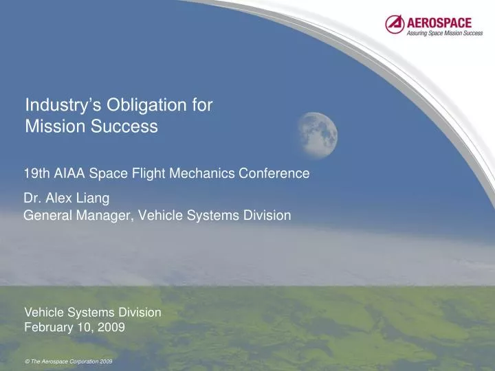 industry s obligation for mission success