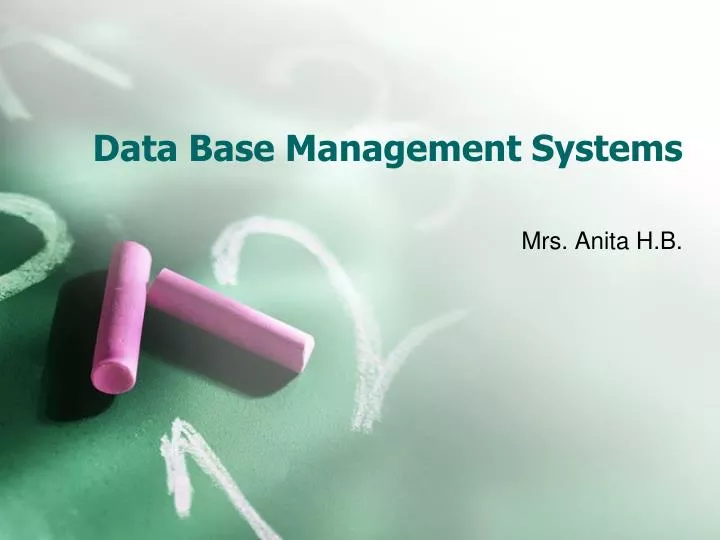 data base management systems