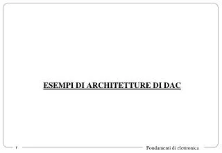 esempi di architetture di dac