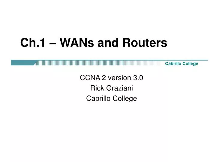 ch 1 wans and routers