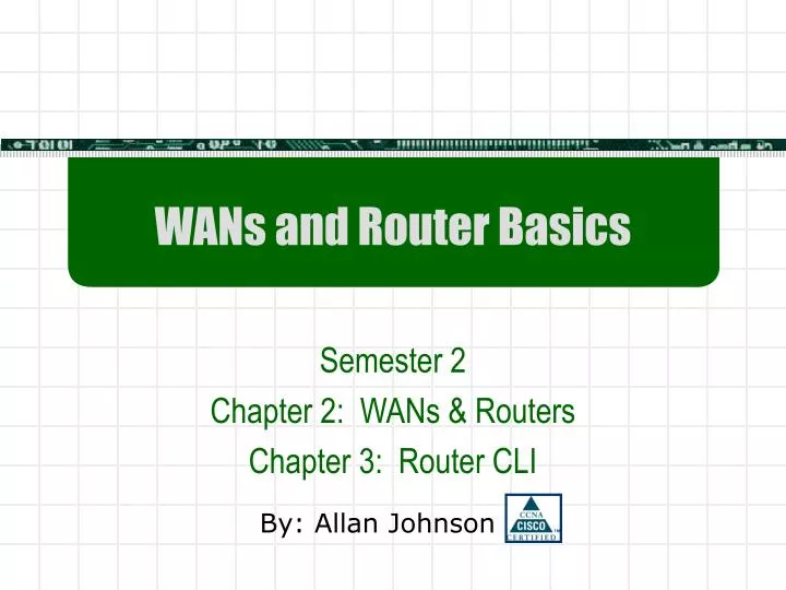 wans and router basics
