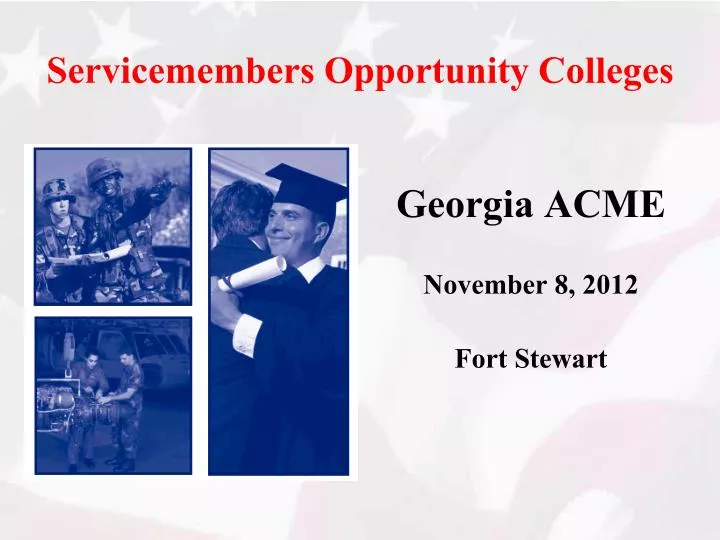servicemembers opportunity colleges