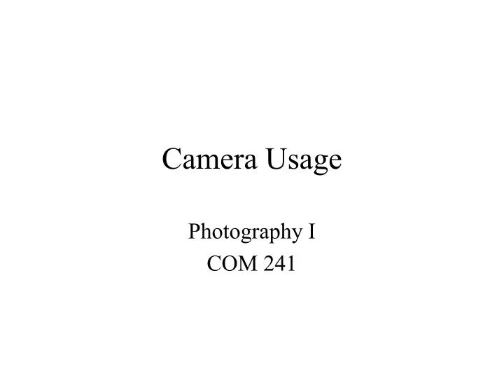 camera usage